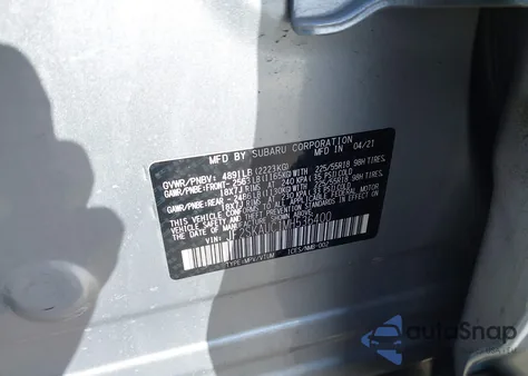 2021 Subaru Forester Limited from USA, damaged, VIN JF2SKAUC1MH536400